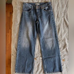 Levi's Women's Wide Leg Jeans — Super Low Rise Medium Blue Wash